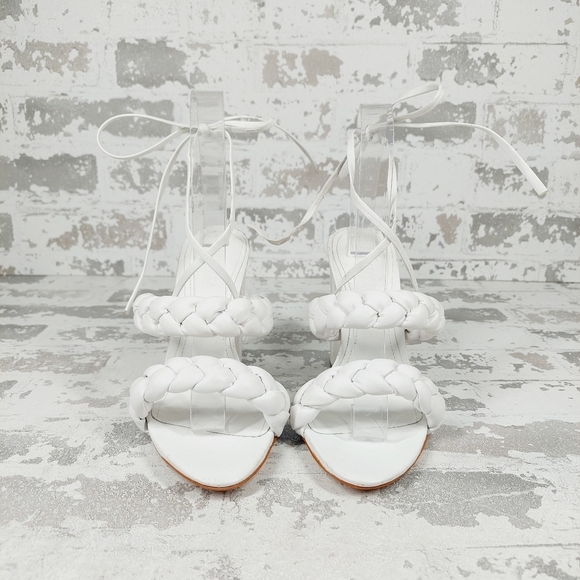 New SCHUTZ Zarda Ankle Tie Sandal In White i484 - Picture 9 of 13